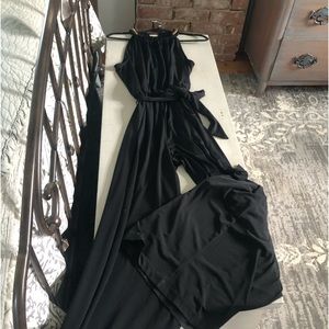 Black flowing jumpsuit